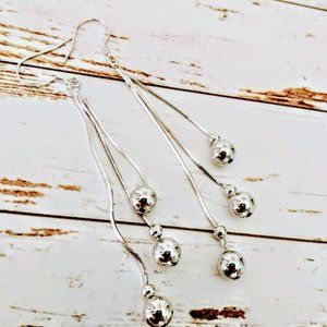 Sterling Silk Chain Earrings